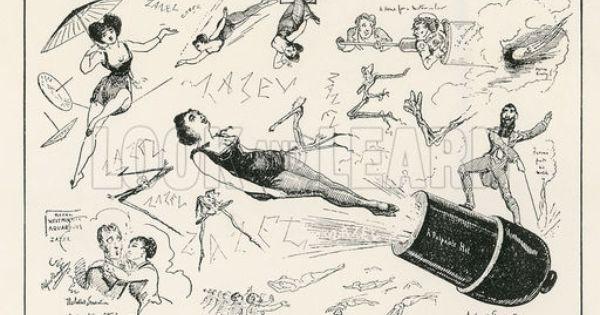 Vào ngày 2/4/1877, Rossa lấy nghệ danh Zazel trở thành người đầu tiên thực hiện màn biểu diễn "súng thần công người" tại Thủy cung London.