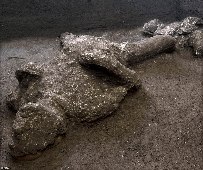 Trước đó, năm 2020, các nhà khảo cổ khai quật được 2 bộ hài cốt tại Pompeii. Họ suy đoán đó là một người đàn ông giàu có và nam nô lệ của ông ta. Hai người này thiệt mạng ở khu vực Civita Giuliana khi cố gắng tìm đường thoát khi núi lửa Vesuvius phun trào dữ dội.