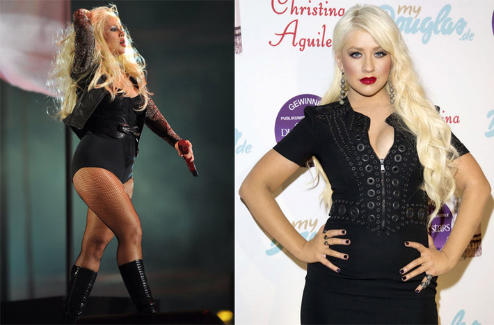 Từ một ngôi sao mảnh mai, Christina Aguilera ngày càng to béo hơn. Ngoại hình quá khổ khiến cô già và xấu đi nhiều. Biết rõ điều đó nên nữ ca sĩ tóc vàng đã nỗ lực tập luyện để giảm cân và kết quả không phụ lòng cô. (Ảnh: Celebitchy)