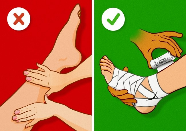 6. Tự “bẻ” lại khớp xương: Không nên tự “bẻ” lại khớp xương bởi việc này dễ khiến vết thương nặng thêm. Cách sơ cứu đúng là không động vào chỗ bị thương và lập tức đến bệnh viện gần nhất. Ảnh: Brightside.