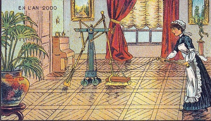 Một dự đoán đáng chú ý khác là việc con người sẽ sớm sử dụng robot để hút bụi, lau dọn nhà cửa.