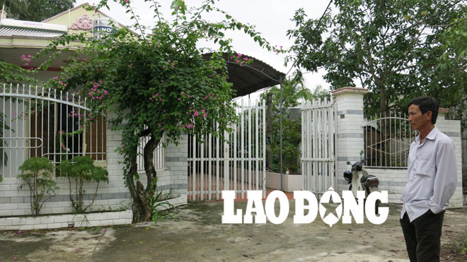 Ngôi nhà của gia đình bà Vũ Thị Hạnh - nơi mà các đối tượng cất giấu hàng nghìn cá thể rùa biển đang trong quá trình ngâm tẩm.