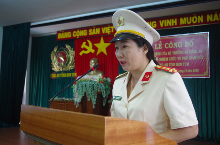 Thượng tá Trần Thị Thu Phước, Phó Giám đốc Công an tỉnh Kon Tum.