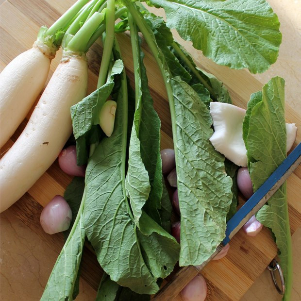 Vitamin C có trong rau củ cải tham gia vào quá trình oxy hóa khử quan trọng của cơ thể, tăng hàm lượng oxy cho não, kích thích não sử dụng oxy, làm cho tinh thần tỉnh táo, giảm mệt mỏi.