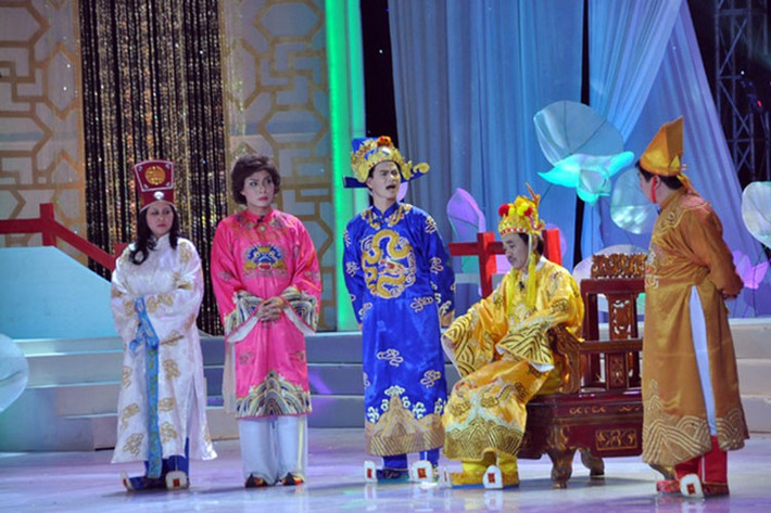 Nghệ sĩ Quốc Khánh từng chia sẻ nếu không được đóng vai Ngọc Hoàng, anh có thể đóng bất kỳ vai nào trong Táo quân nếu được mời. Ảnh: VTV