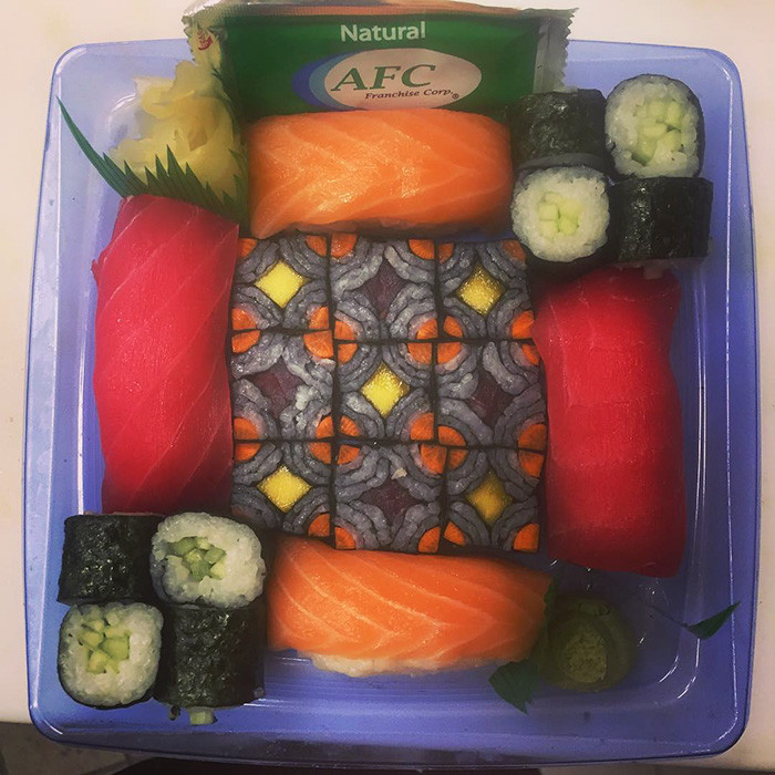 Cách ăn shushi này được lấy ý tưởng từ lĩnh vực hội họa.