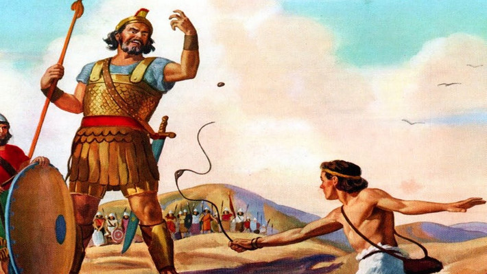 Goliath được cho là sở hữu vóc dáng to lớn khi cao hơn 274 cm.
