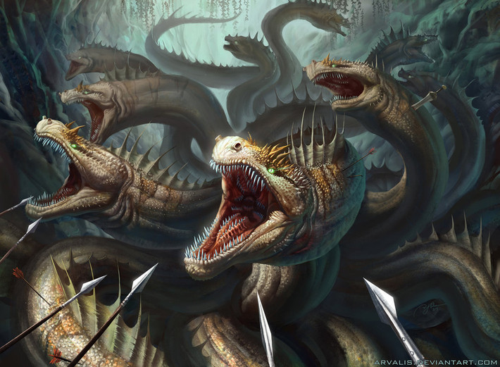 Trước thần thoại về quái vật rắn nhiều đầu Hydra, nhiều người cho rằng có thể sinh vật này được lấy cảm hứng từ đời thực.
