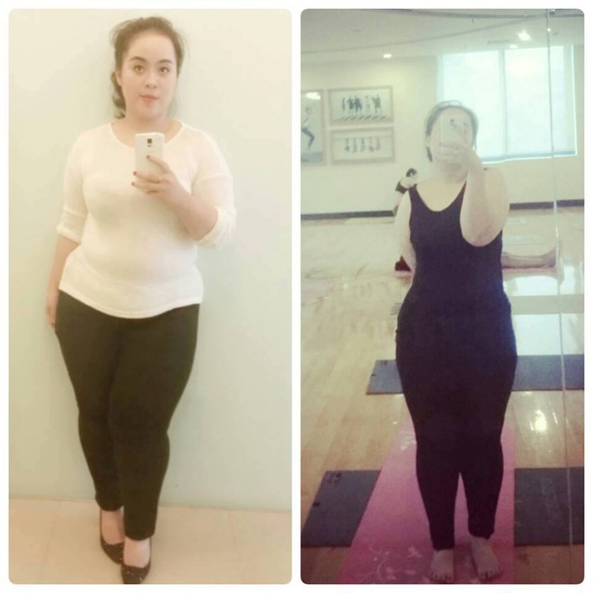 Trước đây Tố Tố thường chỉ diện áo tay dài để che đi phần vai nhiều thịt nhưng bây giờ cô có thể tự tin mặc áo ba lỗ bó sát mỗi khi đến phòng tập. Ảnh: Zing.