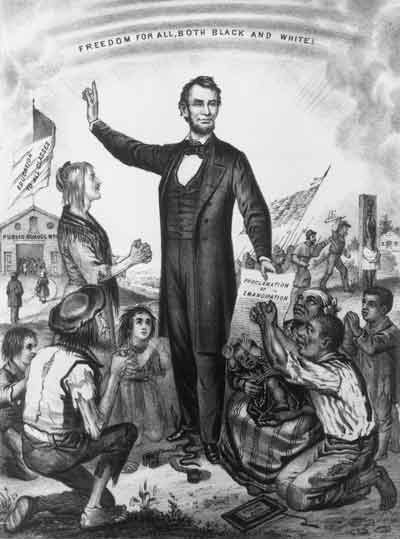 Vào ngày 1/1/1863, Tổng thống Lincoln chính thức đưa ra Tuyên ngôn giải phóng nô lệ, kêu gọi quân đội liên bang giải phóng toàn bộ nô lệ ở các bang nổi dậy. Nhờ vậy, khoảng 3 triệu nô lệ được tuyên bố là được tự do mãi mãi.