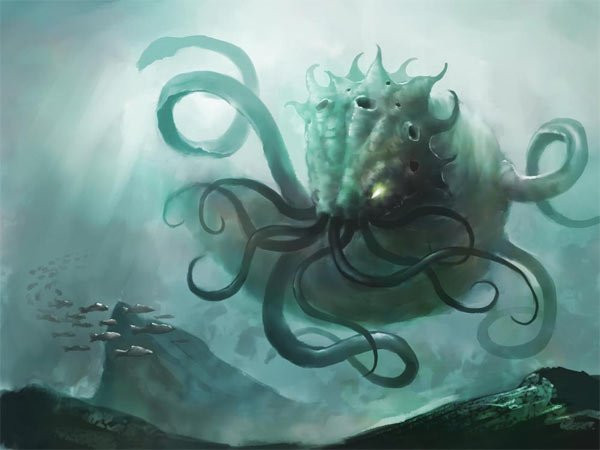 Thủy quái Kraken có kích thước khổng lồ và có nhiều xúc tu giống như con mực.