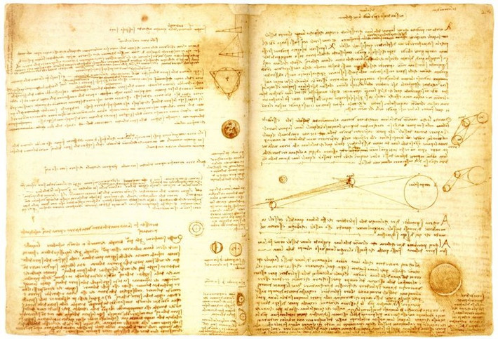 Leonardo da Vinci's Codex Leicester là tuyển tập những tác phẩm khác nhau của Leonardo da Vinci được tạo ra để làm bản phác thảo ban đầu cho các tác phẩm sau này sẽ được xuất bản