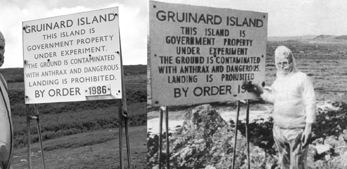 Hòn đảo Gruinard nằm cách bờ biển Scotland khoảng 1km về phía Tây là nơi lưu giữ bí mật một thời của chính phủ Anh khi các chuyên gia thực hiện thí nghiệm vũ khí sinh học rùng rợn tại đây.