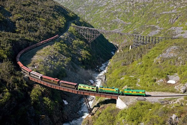 7. Aso Minami Route, Nhật Bản: Tuyến đường xe lửa này chạy qua khu vực núi lửa hoạt động mạnh nhất của Nhật Bản. Núi lửa có thể phun trào bất cứ lúc nào, và điều đó khiến hành khách mỗi khi đi qua đây run sợ. Ảnh: Wonder List.