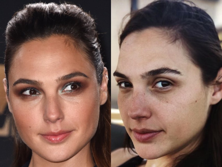Khuôn mặt không trang điểm của người mẫu kiêm diễn viên người Israel Gal Gadot. Ảnh: Getty.