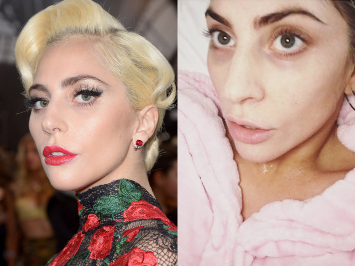 Một số người hâm mộ cho rằng họ gần như không thể nhận ra Lady Gaga khi mà không trang điểm. Ảnh: Getty.