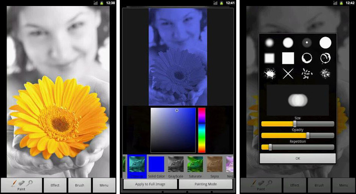 Color Effects: Color Effects được tích hợp sẵn hàng trăm bộ lọc màu sắc giúp người dùng có thể áp dụng cho các bức ảnh của mình một cách nhanh chóng. Với ứng dụng, người dùng dễ dàng tùy chỉnh bộ lọc từng chủ thể trong ảnh cũng như thay màu của toàn bộ hoặc một phần bức hình.