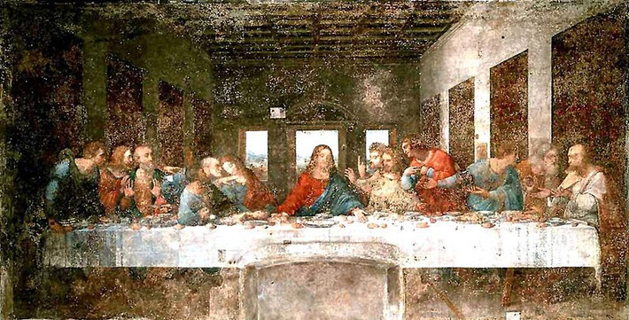 Cụ thể, đa số mọi người đều biết bức tranh của Leonardo da Vinci mô tả bữa ăn cuối cùng của chúa Jesus cùng 12 môn đệ trước khi ông bị bắt và đóng đinh lên cây thập giá.