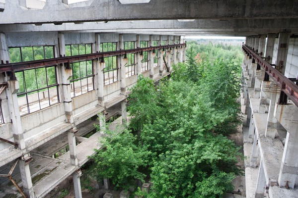 Bên trong một tòa nhà công nghiệp bị bỏ hoang phế nhiều năm ở vùng Voronezh.