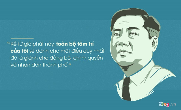 Phát biểu nhận nhiệm vụ Bí thư Thành ủy TP HCM tại lễ công bố quyết định ngày 5/2, ông Đinh La Thăng bày tỏ: “Tôi tha thiết và thành tâm mong muốn nhận được các ý kiến đóng góp thẳng thắn của các nhân sĩ trí thức, các đồng chí lão thành và nhân dân". Ảnh Zing.