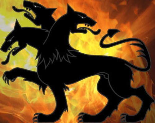 Dù phải trông coi cổng địa ngục nhưng chó ba đầu Cerberus luôn mong mỏi có một chiếc đầu người.