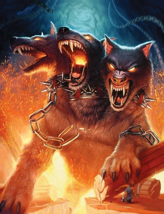 Nhiệm vụ của chó ba đầu Cerberus là ngăn không cho bất cứ người nào trốn thoát khỏi địa ngục bằng cách bơi qua sông Styx.