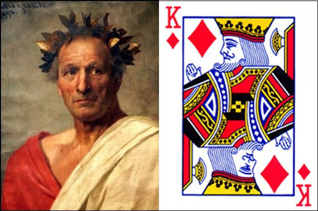 Lá bài K rô chính là nhà quân sự kiệt xuất của đế chế La Mã Gaius Julius Caesar.