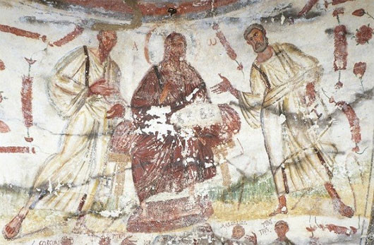 Tới thế kỷ thứ 4, công chúng biết đến bức chân dung khắc họa Chúa Jesus với mái tóc dài và khuôn mặt để râu khi Ngài ở tuổi trưởng thành. Bức chân dung này là tác phẩm do Marcellinus và Peter thực hiện.