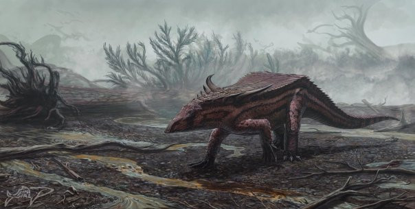 Theo các nhà khoa học, Aetosaur là nhóm thằn lằn chúa bọc thép đã tuyệt chủng vào hàng trăm triệu năm trước. Nó có họ hàng gần với cá sấu và là họ hàng xa với chim, khủng long.