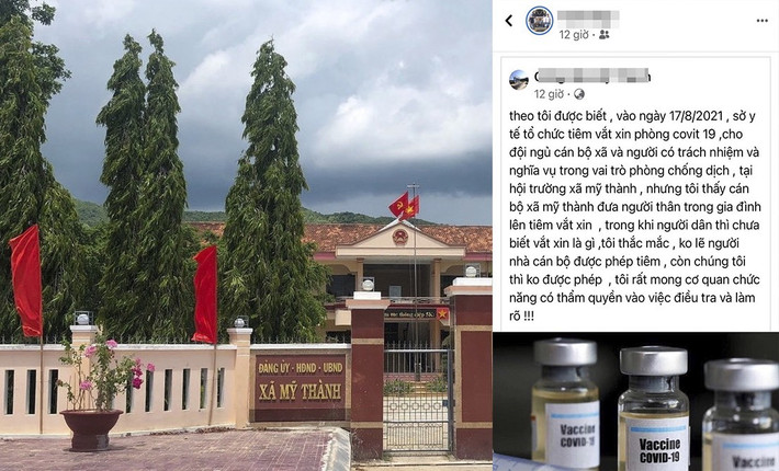 Chủ tịch xã bị kỷ luật do “ưu ái vắc xin” tiêm cho người thân: Ngày 10/9, ông Lê Văn Lịch, Chủ tịch huyện Phù Mỹ (Bình Định), cho biết đã ký quyết định thi hành kỷ luật khiển trách Chủ tịch UBND xã Mỹ Thành Đặng Văn Hợp, nhiệm kỳ 2021 - 2026. Ông Hợp bị kỷ luật vì vi phạm khi dự thảo danh sách, ký ban hành giấy mời, gửi tin nhắn (qua Zalo) mời 20 thân nhân của cán bộ công chức xã Mỹ Thành tiêm vắc xin ngừa COVID-19 sai quy định.