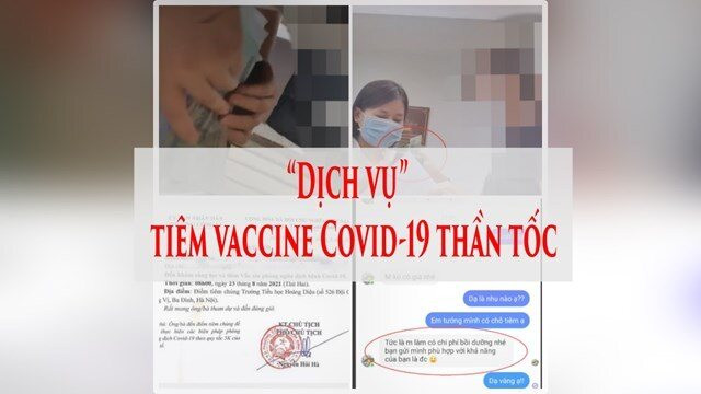 Buộc thôi việc nữ cán bộ nhận tiền tiêm vắc xin "thần tốc": Ngày 27/8, UBND quận Ba Đình (Hà Nội) đã buộc thôi việc với bà Nông Thị Cơ (là công chức văn phòng - thống kê, UBND phường Vĩnh Phúc) do liên quan đến vụ chi tiền để được tiêm vắc xin COVID-19 "thần tốc". Bà Cơ thừa nhận có nhận khoản bồi dưỡng của 3 người để sắp xếp lịch ưu tiên tiêm vắc xin ngừa COVID-19 trước cho họ. Trước đó, báo chí phản ánh, để tiêm vắc xin COVID-19 “thần tốc”, người dân phải đóng từ 800 nghìn đến 1 triệu đồng, sau đó sẽ sắp xếp giấy hẹn và lịch tiêm nhanh chóng.
