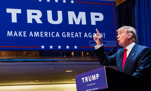 Trong các cuộc vận động tranh cử, ông Trump đã có những phát biểu gây ấn tượng mạnh với cử tri. Ảnh: Getty Images.