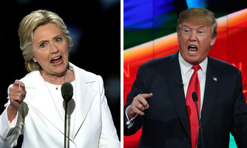 Tham gia cuộc đua vào Nhà Trắng năm 2016, 2 ứng viên Tổng thống Mỹ Hillary Clinton và Donald Trump đã gây ấn tượng với công chúng và truyền thông Mỹ bởi cả hai ứng viên đều lớn tuổi. Ảnh: Getty Images.