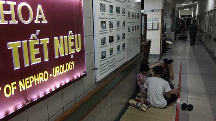 Khu hành lang của khoa tiết niệu.