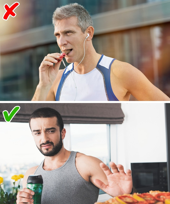 Nếu bạn thực sự đói sau một buổi tập, điều đó có nghĩa bạn đã làm gì đó sai. Trên thực tế, tập thể dục là để trấn áp cơn đói.