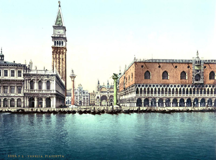 Khung cảnh bình yên, thơ mộng ở thành phố Venice hơn 100 năm trước.