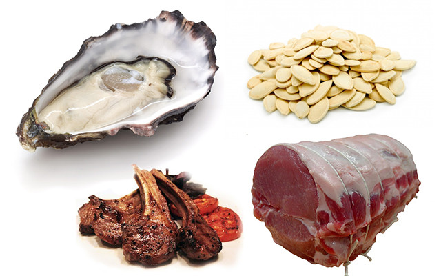 Thực phẩm giàu kẽm tạo điều kiện cho sự phát triển tóc và mô. Nó cũng giúp duy trì các tuyến dầu bao quanh nang tóc. Thực phẩm giàu kẽm như hàu, hạt bí, thịt gà nạc...Ảnh: Internet.