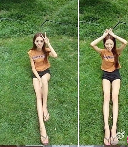 Điều đáng nói là chàng trai này cảm thấy vô cùng may mắn khi có bạn gái chân dài theo đúng cả nghĩa đen lẫn nghĩa bóng.
