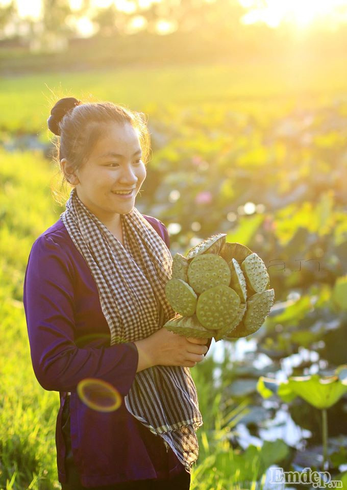 Mùa sen về, nhiều người háo hức tìm đến đầm sen thưởng ngoạn, hòa mình vào cánh đồng sen tỏa hương thơm dịu dịu mang đến cảm giác bình dị, khoan khoái và tất nhiên những ai đến đây đều không quên chụp cho mình bộ ảnh với hoa sen làm kỉ niệm mà không mất bất kỳ một chi phí nào.