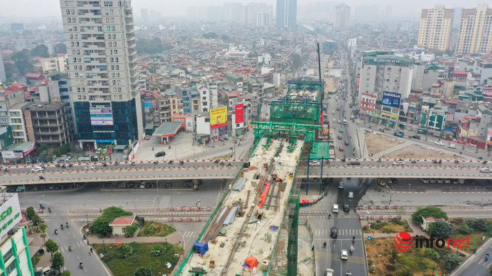 Khu vực dự án 3 tầng giao thông: đường Trường Chinh-Đại La vượt đường sắt, cầu vượt đường bộ Ngã Tư Vọng và đường trên cao Vành đai 2.