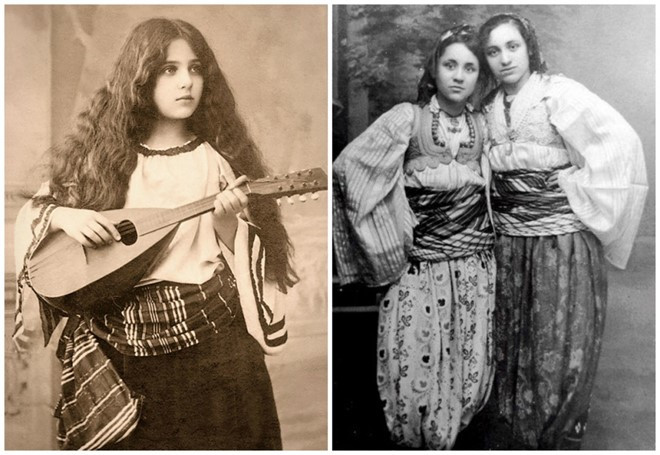 Hình ảnh lúc nhỏ của mẹ Teresa (1910-1997) - nữ tu Công giáo Rôma người Albania nổi danh toàn cầu với các hoạt động nhân đạo cứu giúp người nghèo, người sáng lập Dòng Thừa sai Bác Ái ở Kolkata, Ấn Độ năm 1950 (trái). Hai thiếu nữ người Albania (phải).