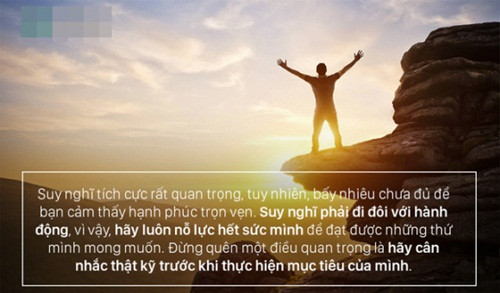3. Luôn nỗ lực để được hạnh phúc.