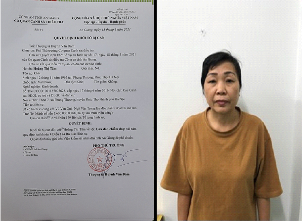 ... Hoàng Thị Tâm (54 tuổi, cư trú cụm 7, xã Phụng Thượng, huyện Phúc Thọ, thành phố Hà Nội)...