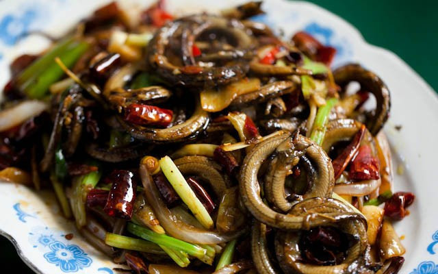Ngoài ra, trong thịt lươn có một loại ấu trùng ký sinh rất dai và chịu được nhiệt độ cao. Nếu bạn ăn thịt lươn sống hoặc chưa nấu chín dễ dàng nhiễm phải. Ảnh: Amthuc3mien.