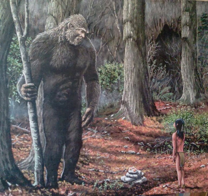 Đó là loài khỉ đột Gigantopithecus, một loài khỉ đột khổng lồ có chiều cao hơn 3m và nặng khoảng 500kg. Xuất hiện cách đây 9 triệu năm, chúng được gọi là quái vật King Kong của châu Á và từng cai trị miền nam Trung Quốc và Đông Nam đại lục châu Á trước khi tuyệt củng vào khoảng 100.000 năm trước.