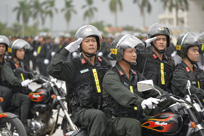 Đội hình xe mô tô phân khối lớn được trang bị cho Trung đoàn Cảnh sát cơ động, Cảnh sát đặc nhiệm. Đây là phương tiện phục vụ công tác phòng chống tội phạm, giữ gìn an ninh trật tự, xử lý các tình huống, các hành vi vi phạm hiệu quả.