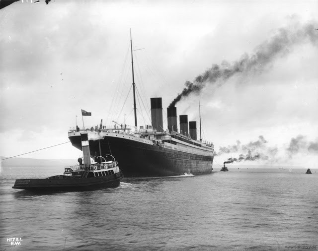 Tàu Titanic chạy thử trên biển ngày 2/4/1912.