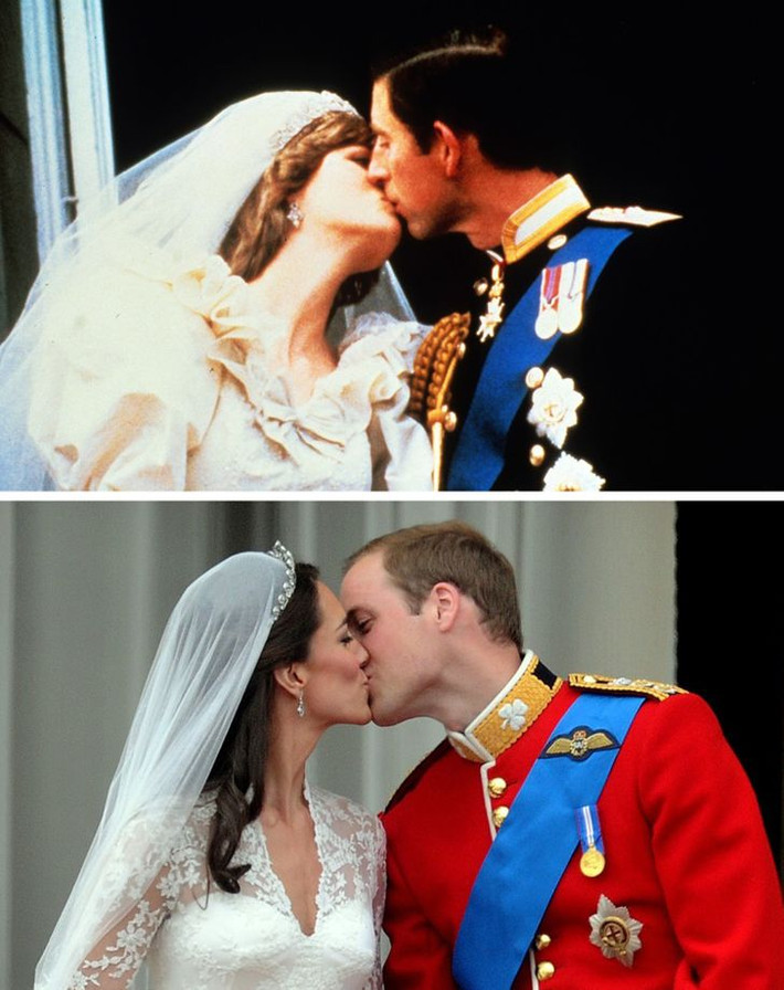 Hôn lễ của công nương Diana năm 1981 và lễ cưới của công nương Kate Middleton năm 2011 là hai đám cưới hoàng gia nổi tiếng nhất thế giới. Cặp mẹ chồng - nàng dâu hoàng gia Anh gây chú ý với bộ váy cưới tuyệt đẹp.