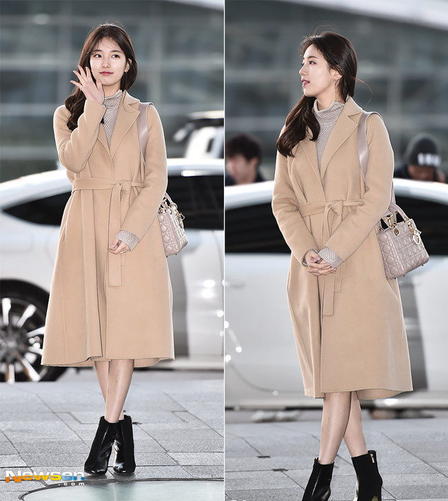 Suzy có vẻ e dè khi giao lưu với fan và phóng viên ở Hong Kong.