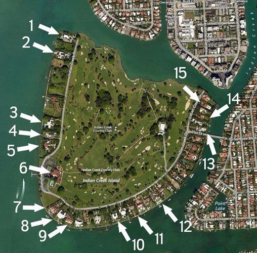 Indian Creek Village ở Biscayne Bay, Miami (Mỹ) được mệnh danh là ngôi làng tỷ phú độc đáo với các dân cư toàn là giới nhà giàu. Nơi đây chỉ có 86 cư dân và họ đều là những tỷ phú, doanh nhân có thế lực lớn hoặc những ngôi sao giàu có.
